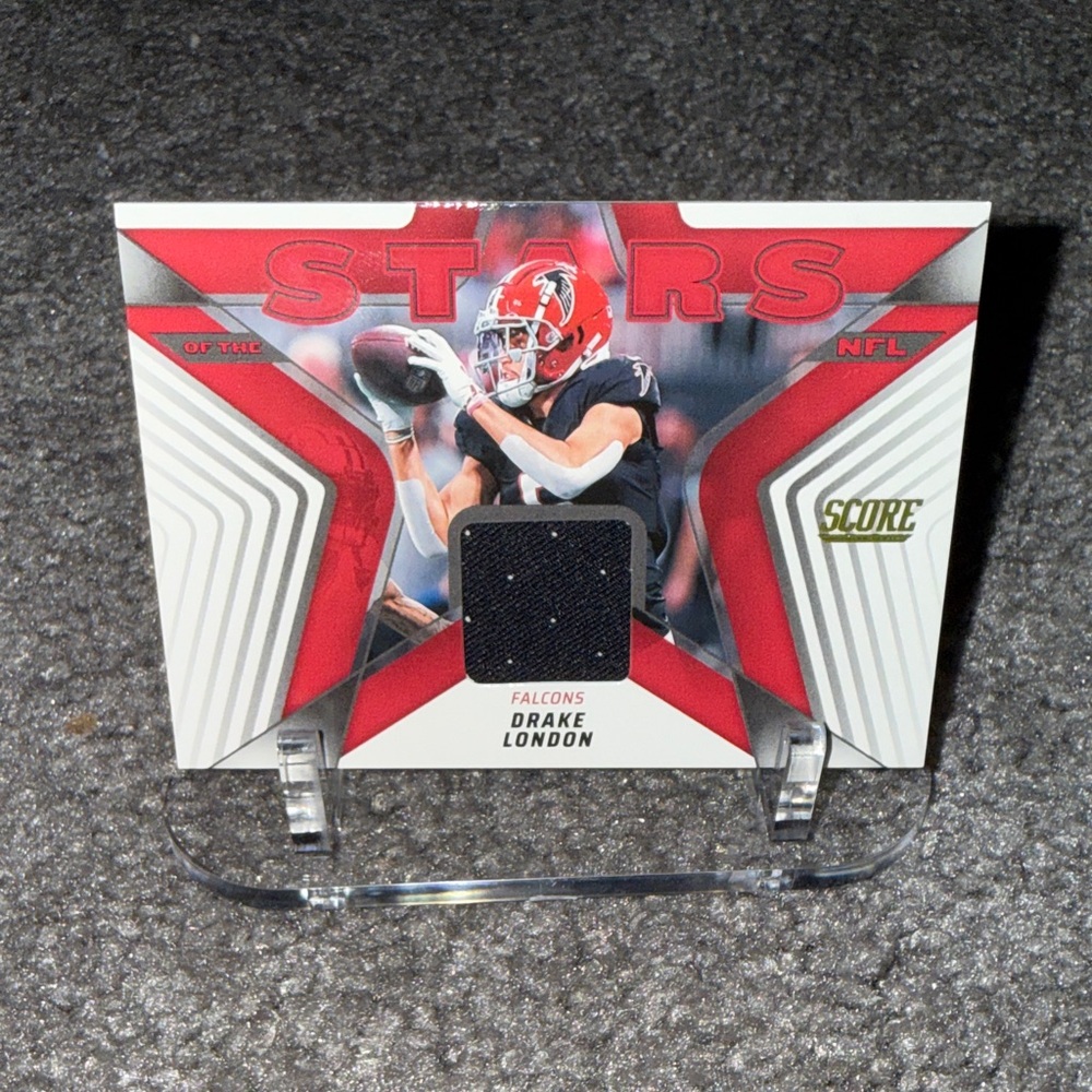2025 Score Stars Of The NFL Drake London Jersey Patch Falcons #SNJ-DLN